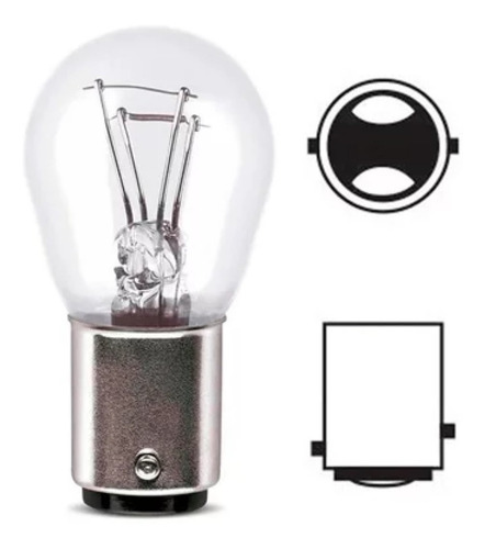 Lampada Freio 2 Polos Desencontrado 12v 21/5w Bay15d 1034