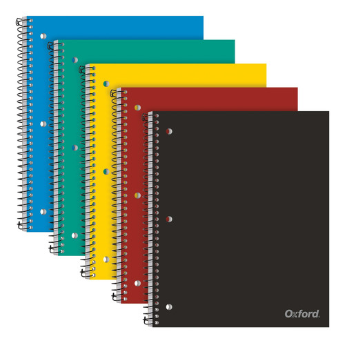 Cuaderno Oxford Con 1 Tema En Espiral, 100 Hojas, Paquete De
