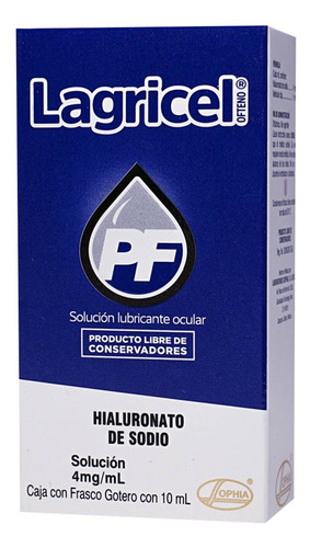 Lagricel PF Lubricante Ocular Solucion 4 Mg C/10 Ml - Laboratorios sophia, s.a. de c.v.