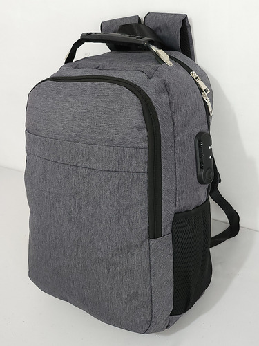 Mochila Backpack Laptop Lujo Impermeable Deportiva Portatil Color 1gris