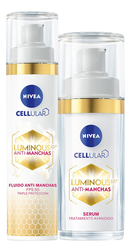 Serum + Fluido Nivea Cellular Luminous 630° Antimanchas 2 pz