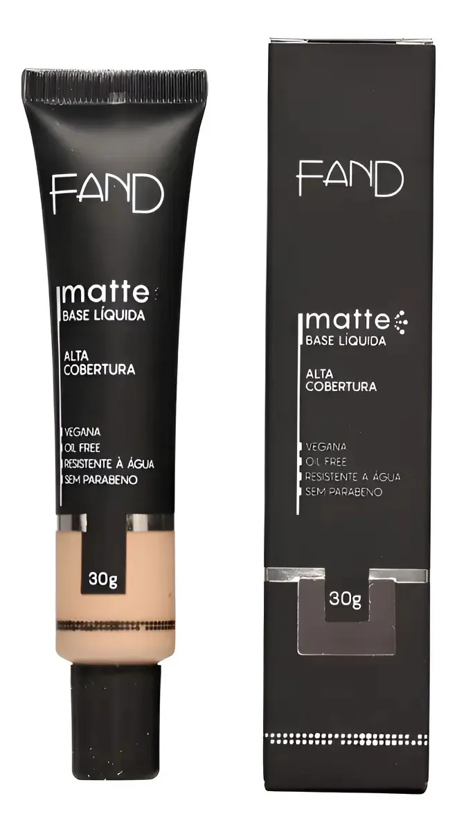 Base Líquida Matte Alta Cobertura Fand Makeup 30gr Tom Cor 2