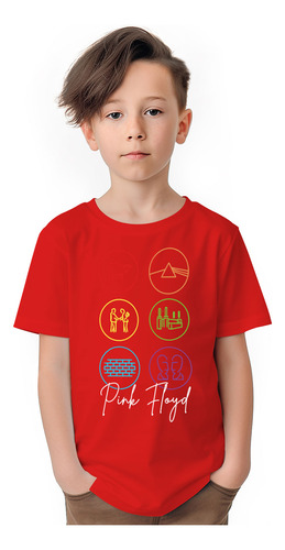 Polera Niños Pink Floyd Iconos Album Rock 100% Algodon Wiwi