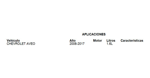 Polea Banda Distribución Juego Chevrolet Aveo 2008-2017 1.6l