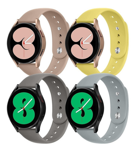 4 Correas 20mm 22mm Para Samsung Galaxy Watch 5 Pro 4 6