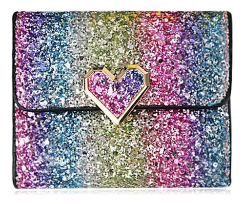 Bestmaple Multicolor Lentejuelas De Metal Cartera Pequeña Pu