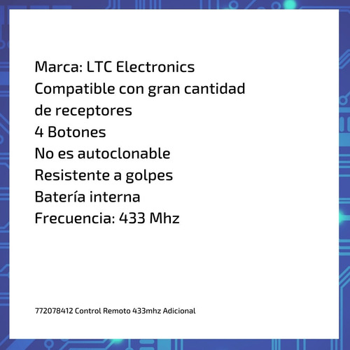 Imagen 5 de 9 de Control Remoto 433mhz Adicional