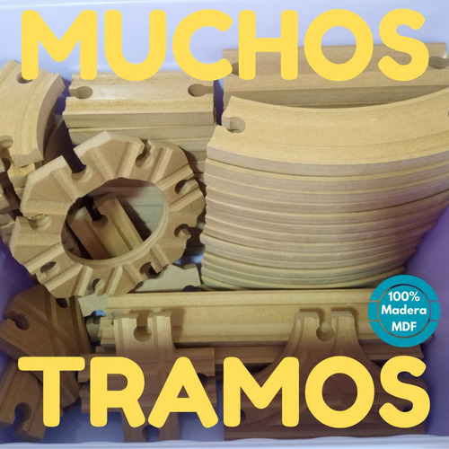 Imagen 3 de 9 de Combo Mega Tracks Trenes Vias Puentes Ciudad