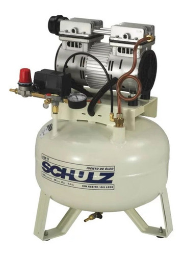 Compressor de ar elétrico portátil Schulz CSD 5/30 monofásica 29L 1hp 220V 60Hz branco