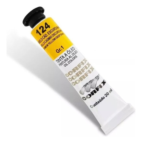 Tinta Óleo 20ml G1 124 Amarelo Cadimo Escuro Corfix