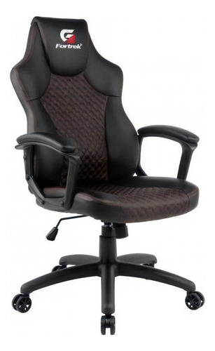 Cadeira Gamer Holt Giratória Com Rodinhas Fortrek Cor Preto/Vermelho Material do estofamento Couro sintético