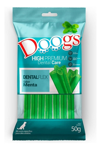 Petisco Palito Flexível Doogs Dental Care Sabor Menta 50g