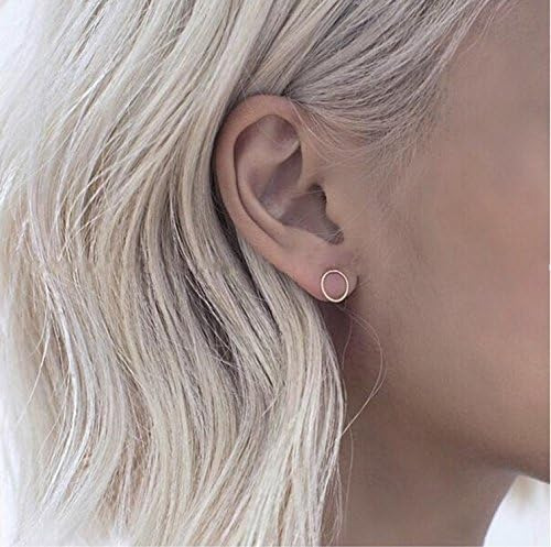 Pendientes De Tuerca Dorados Para Mujer, Pendientes Minimali