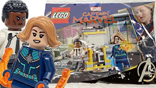 Lego Capitana Marvel Y Nick Fury 32 Piezas Bolsita 30453 