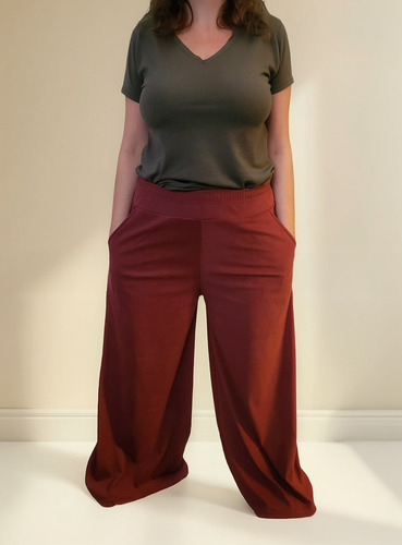 Maxi Palazo Pantalon Frisa Mujer Calentito X Talles