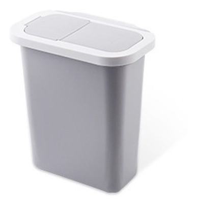 Imagen 5 de 5 de Basurera Cocina Portátil Con Tapa Color Blanca 0 Gris 5 Lt