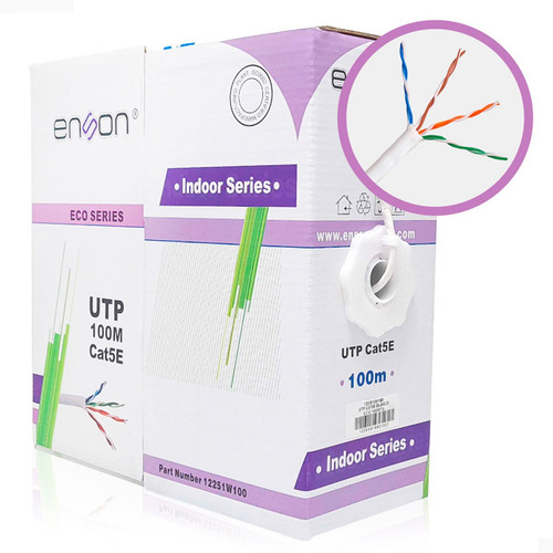 Bobina Cable Utp Cat5e 12251w100 Enson 100m Blanco