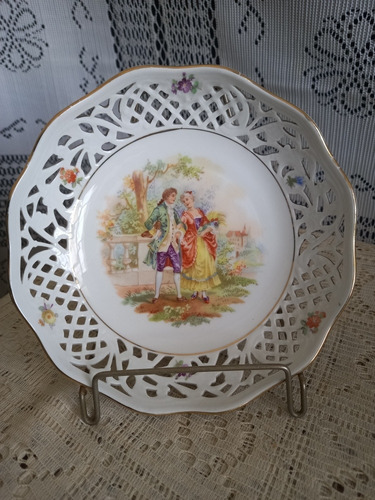 Finísimo Centro De Mesa Antiguo Porcelana Bavaria Schumann 