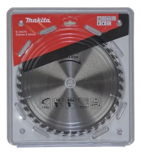 Disco De Sierra Para Madera Tct 40 Dientes Makita D-16570