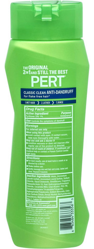 Shampoo E Condicionador Pert 2 Em 1, Anticaspa, 13,5 Fl. Onç