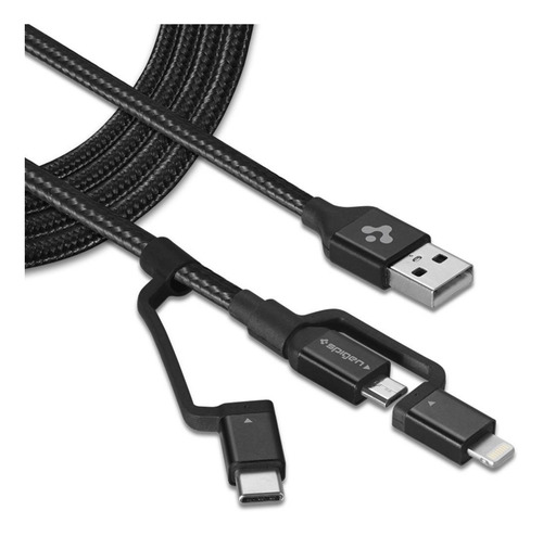 Imagen 2 de 9 de Cable Spigen Multipuerto 3 En 1 Carga Rapida 3.0
