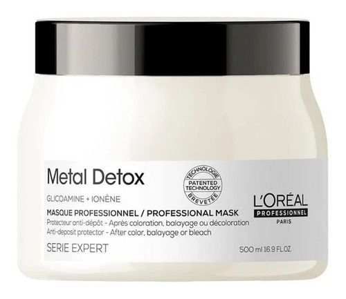 Loreal Profesional Metal Detox Máscara Color Teñidos Grande