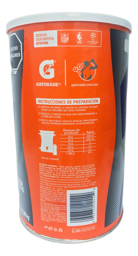 Imagen 2 de 2 de Gatorade En Polvo Uva 2.38kg Rinde 34 L Color Uva