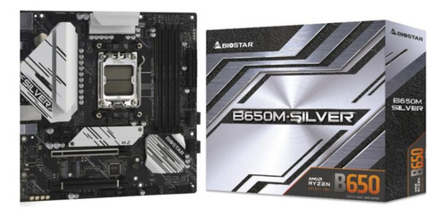 Placa Mãe Biostar B650m-silver Ddr5 Am5 Ryzen 7000/8000 Cor Preto