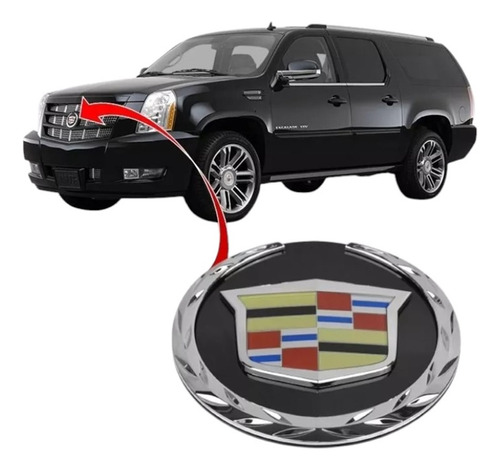 Emblema Cadillac Escalade 2007 - 2014 Parrilla 14cm Camionet