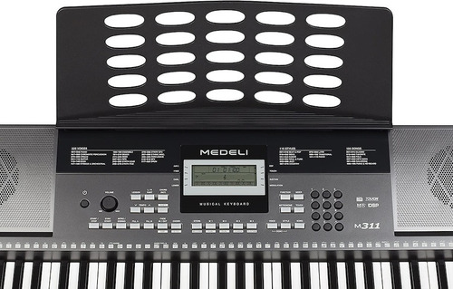 Medeli M311 Teclado 61 Teclas Respuesta Táctil Pant. Lcd Usb