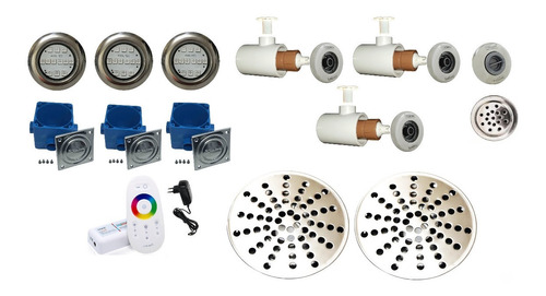 Kit Dispositivo Retorno Inox Piscina Alvenaria Completo