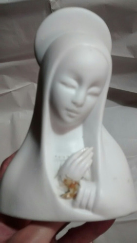 Virgen Niña-figura Loza-retro-decada 70-80-bella-delicada-