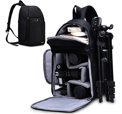 Mochila Negra Impermeable Para Camara Dslr Slr Mirrorless