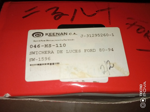 Swichera De Luces Hs-110/ford Año 80-94