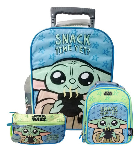 Set Maleta Baby Yoda Grogu Snack Nido Lonchera Cartuchera