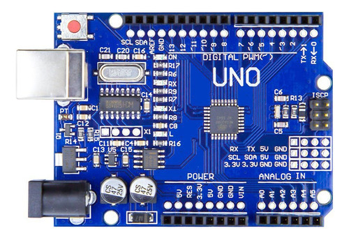 Placa Desarrollo Uno R3 Atmega328 Con Cable - Robótica