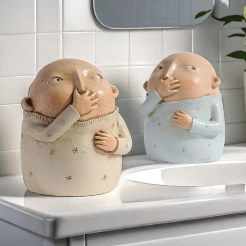 Compatible Escultura De Resina Que Sostiene La Nariz,