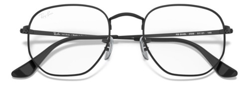 Armação - Ray-ban - Hexagonal - Rb6448l 2509 51 Cor Preto