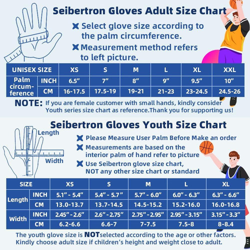 Seibertron Guantes De Baloncesto Antideslizantes Y No Ponder