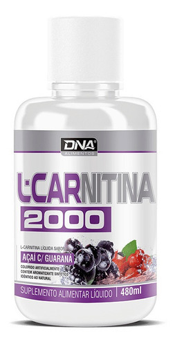 L-carnitina 2000 Açaí Com Guaraná 480ml Dna Alimentos