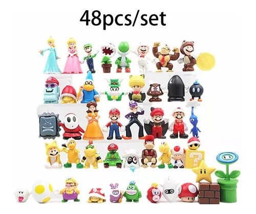 48 Figuras De Super Mario Bros, Modelo De Juguete, Regalo Pa