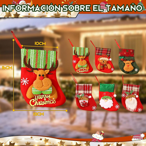 Alta Calidad A- 6 Pares Mini Medias De Botas Navideñas