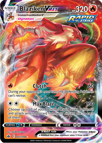 Cartas Pokemon Blaziken Vmax 021/198 Full Art Cre