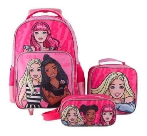 Pack Barbie Mochila Trolley +  Lonchera + Estuche / Jp Ideas