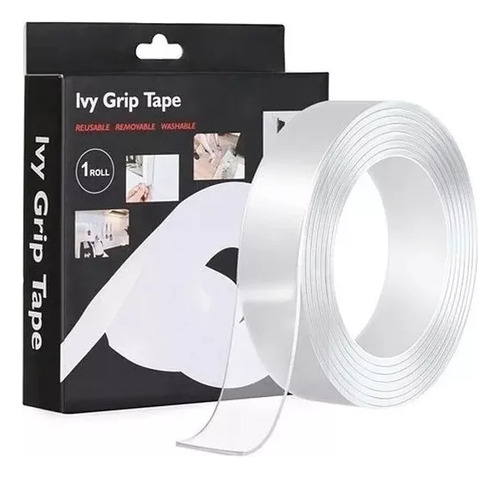 Cinta Nano Adhesiva De Doble Cara Ivy Grip Reutilizable 3mtr