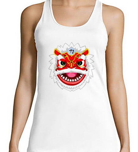 Musculosa Leon Chino Dibujo Cultura