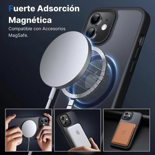 Funda Magnética Para Iphone 14 15 16 Pro Max Magsafe Negro Iphone 15 Pro
