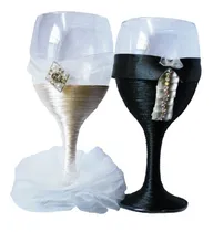 Comprar Copas Para Boda (novia - Novio) Par De Copas Para Brindis