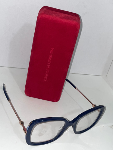 Lentes Carolina Herrera Ch0022 Col Azul Havana Original Azul (Usado)