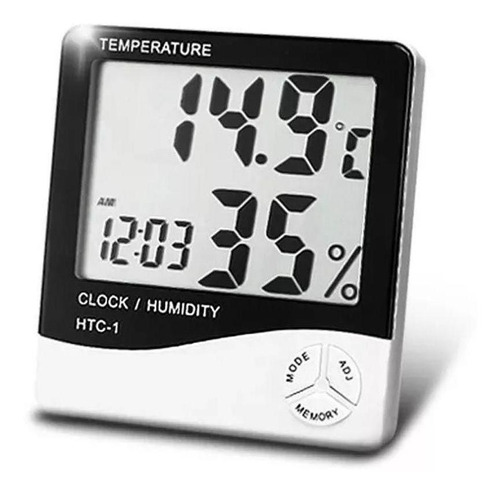 Termo Higrometro Relogio Medidor De Temperatura Digital